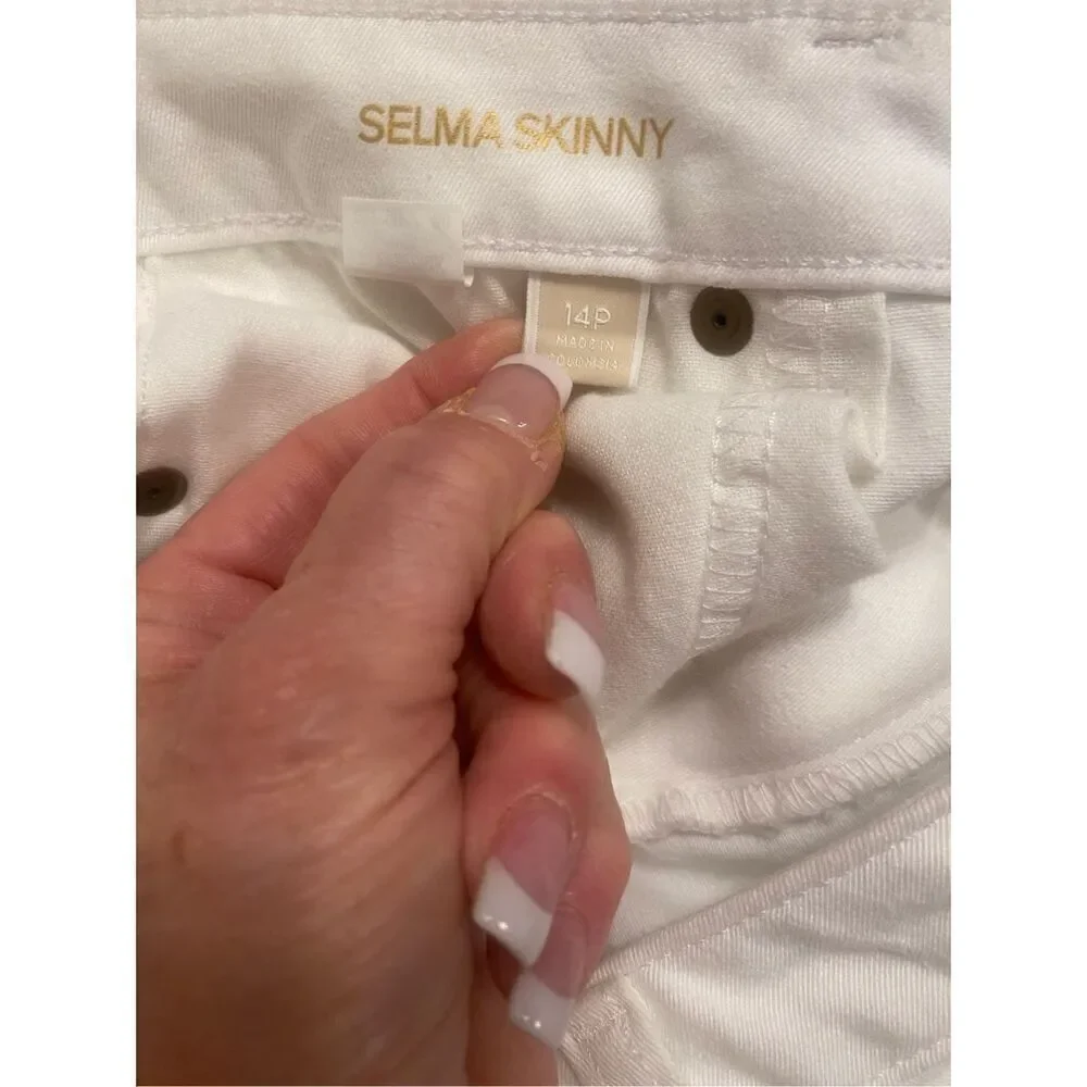NWT Michael Kors Selma White Jeans High Rise Ankle Sz. 14P